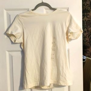 NWT Cream Liz Claiborne Stretch Tee M